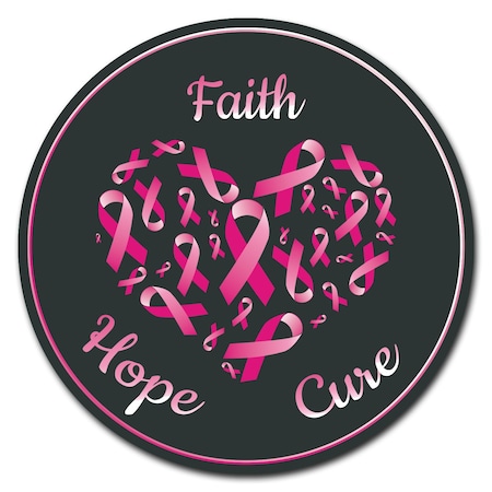 Signmission Faith Hope Cure Circle Vinyl Laminated Decal D-48-CIR-Faith Hope Cure